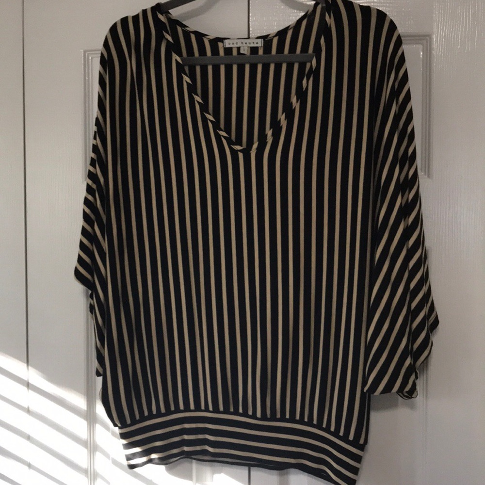 Adorable Boutique Black and Tan Top